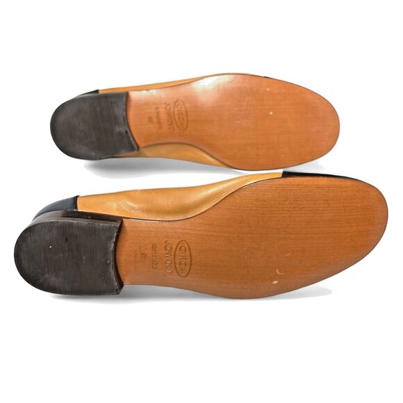 Circa Joan & David Women’s Size 9M Ballet Flats Cognac Leather Black Patent Toe - Picture 5 of 9
